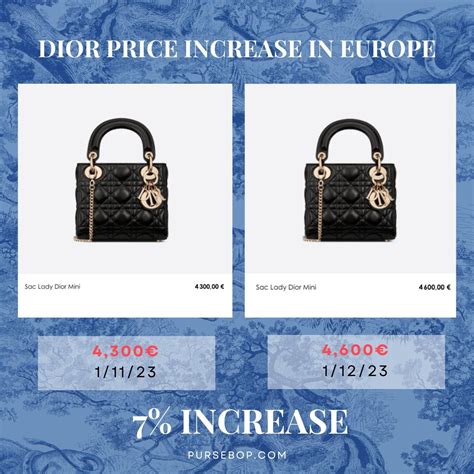 my lady dior price 2019 usa|Lady Dior euro price.